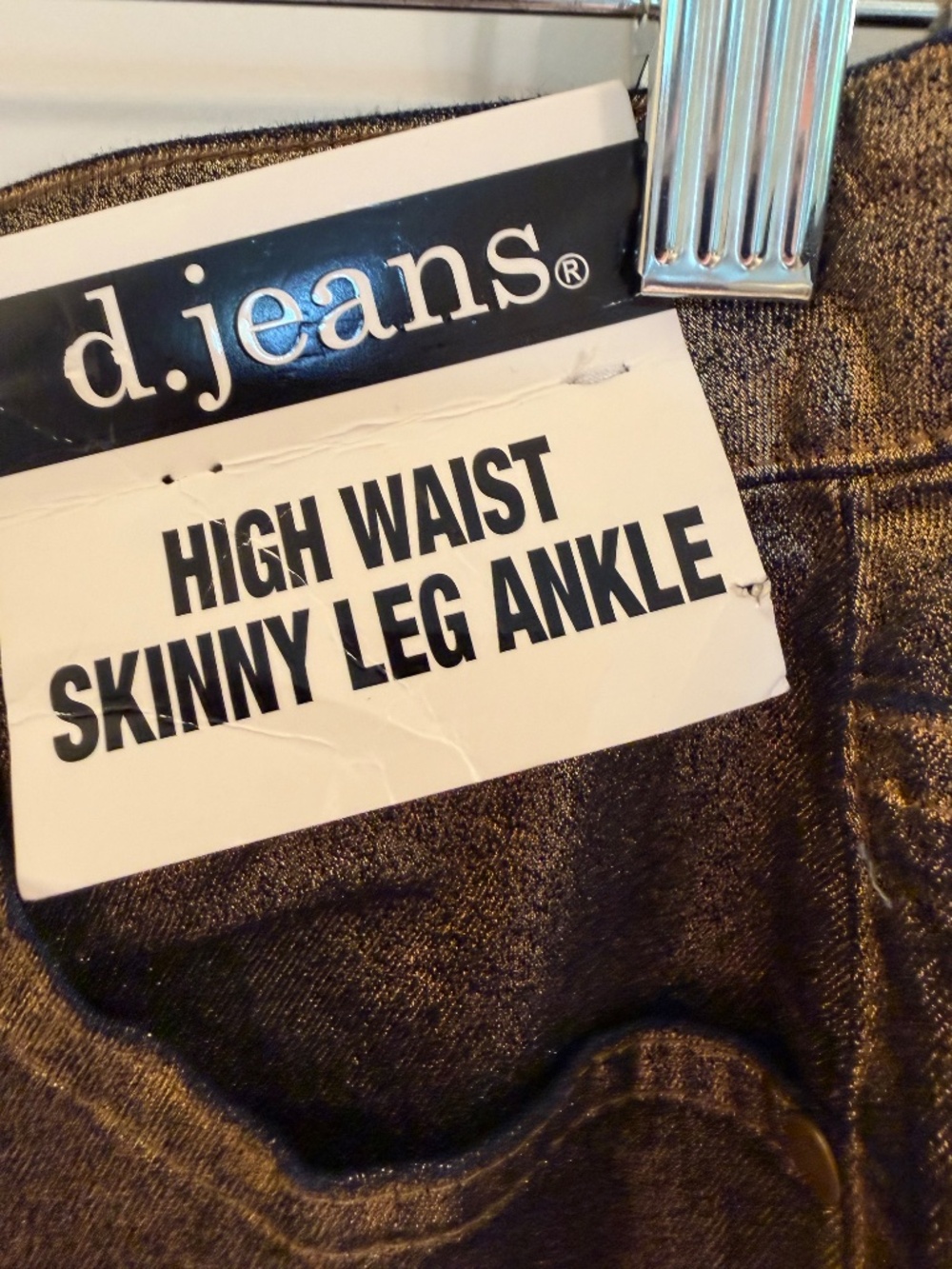 d. jeans navy and gold jeans size 12 NWT - Picture 2 of 7
